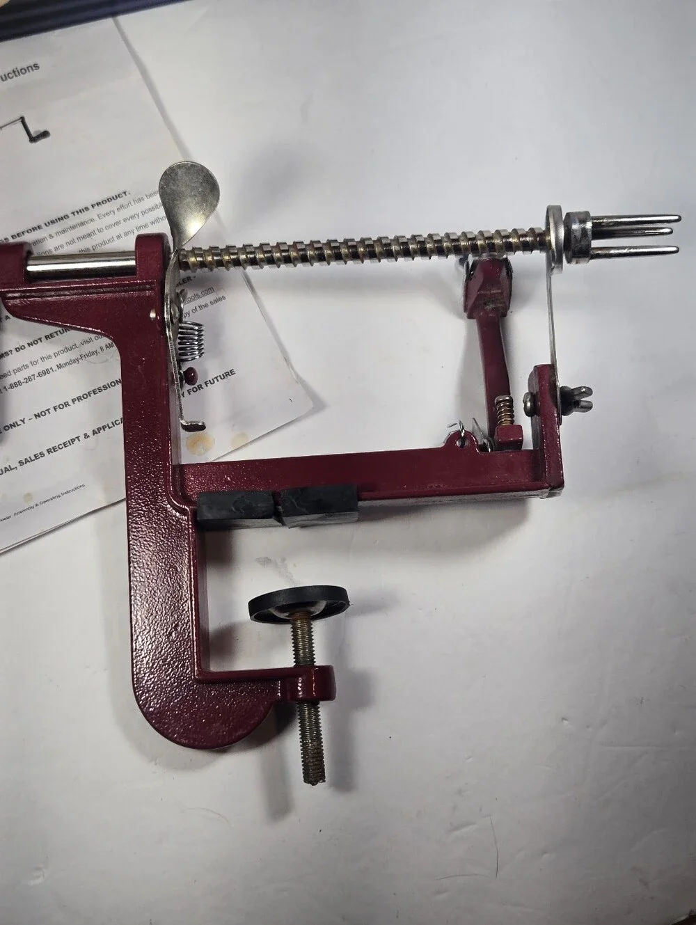 Hand Crank Apple Peeler by Home Style Easy Tool To Core, Peel, And Slice Apples